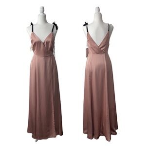 NEW Fame And Partners Blush Pink Maxi Gown Dress Prom Formal Event Dance Size 4